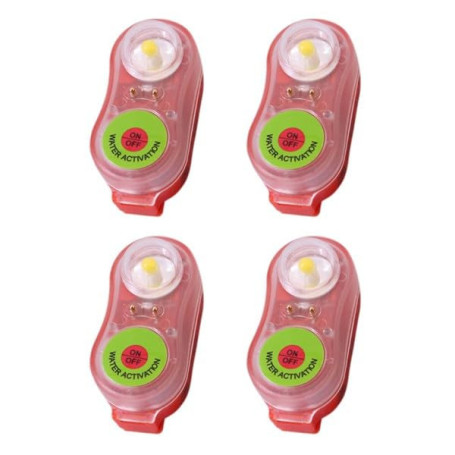 Gokelomg 4 X Gilet de Sauvetage, Lumière LED, Gilet de Sauvetage Flash, pour la Survie d'urgence en Eau