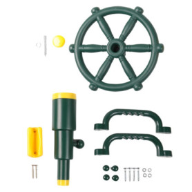 Wisyurt Kit de Terrain de pour Enfants Outdoor Playset Kids Pirate Telescope, Volant, Équipement de Terrain de - Backyard
