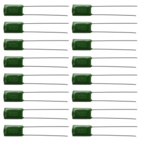 ECSiNG Lot de 100 Condensateurs de Remplacement pour Guitare électrique 2,2 NF 2A222J Adaptés à La Plupart des Guitares