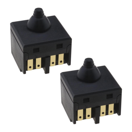 eMagTech 2pcs Meuleuse d'angle Interrupteur pour 100mm 4" meuleuse d'angle Bouton Poussoir Interrupteur d'alimentation Remplacem