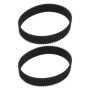 ECSiNG 2X HTD 252-3M-18 Courroies Synchrones en Caoutchouc à Boucle Fermée 84 Dents Courroies de Distribution 3 mm Pas 18 mm Lar