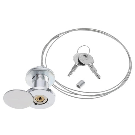 LT Easiyl Serrure de Porte Garage d'urgence avec Fil d'acier et 2 Clés pour Portes de Volets Roulants et Serrure de Portes de Ga