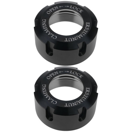 LT Easiyl Lot de 2 écrous de serrage ER32 M40 x 1,5 de diamètre 49,5 mm d'ouverture de 27 mm pour mandrin de fraisage CNC, porte