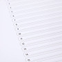 Concord Réf 04801/CS48 Intercalaires perforés 4 trous Touches 1-20 renforcées Mylar Blanc Format A3