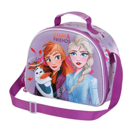 Disney La Reine des Neiges 2 (Frozen 2) Friends-Sac à Goûter 3D, Fuchsia, 25,5 x 20 cm