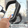 Support Telephone Scooter Moto retroviseur Fixation Universelle incassable pour retroviseurs Moto Coque Etanche avec Visiere ant