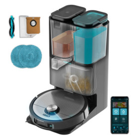 Cecotec Robot Aspirateur et Laveur de Sols avec Base de AutoVidange Conga 20090 ProAI InfinitySoap Cut&Spa. 8000 Pa, Technologie