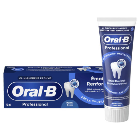 Oral-B Dentifrice Professional Émail Renforcé Menthe Verte Eucalyptus Arôme Menthe Poivrée 75 ml
