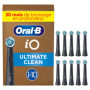 Oral-B Lot De 10 Brossettes De Rechange Ultimate Clean, AUTHENTIQUES, Noires, Brossage En Profondeur, Elimination De La Plaque D