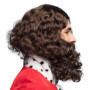 Boland 85062 - Perruque Roi avec barbe pour adultes, coiffure en cheveux synthétiques pour une fête à thème ou le carnaval, acce