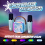 GirliGlee Micro Karaoke Enfant,Enceinte Bluetooth Enfant avec 2 Micros sans Fil,Micro Fille Reine des Neiges pour Chante, Idée C