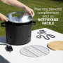 Barbecue Princess - À charbon de bois ou électrique - Portable & Polyvalent - Surface de cuisson Ø 32 cm - 1 400 W