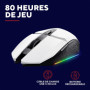 GXTrust 1108W Vylax Souris Gamer sans Fil Rechargeable, 80 Heures d'autonomie, 800-4800 DPI, Éclairage LED Multicolore, Récepteu
