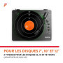Fenton RP162LED Platine Vinyle LED Bluetooth avec Haut-Parleurs Intégrés - Noir, Lecture 33, 45 et 78 Tours, Émetteur & Récepteu