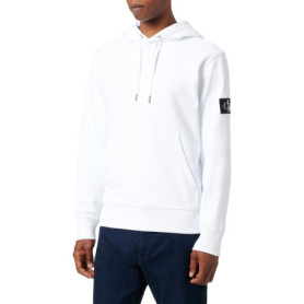 Calvin Klein Jeans Badge Hoodie J30J323430 Sweat à Capuche, Blanc (Bright White), S Homme
