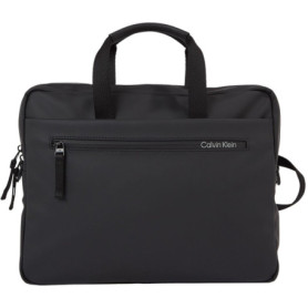 Calvin Klein Rubberized Slim Convertible Laptop Bag CK Black