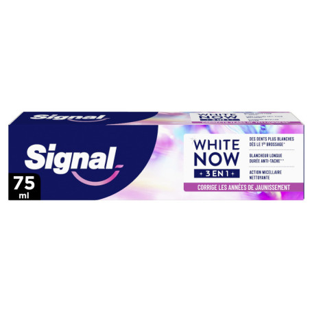 Signal White Now - Dentifrice 3 en 1 - Forever Young -Corrige le jaunissement et l’apparence de vos dents - Blancheur Longue Dur