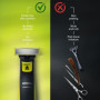 Philips OneBlade Turbo2X Tondeuse et coiffeur hybrides | Parfait pour le confort de la peau | Dual Protech Tech | Convient à tou