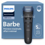 Philips Tondeuse à barbe série 5000 - Lames en métal auto-affûtées, 40 hauteurs de coupe réglables, Technologie BeardSense, Syst