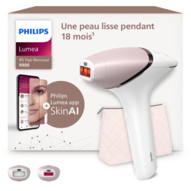 Philips Lumea série 9900 - épilateur à lumière pulsée, alternative à l'épilation laser, SenseIQ et SkinAI, 2 embouts pour le cor