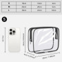 Lot de 3 Pochettes Transparentes pour Toilette - 3 Tailles (30/24/18cm), PVC Résistant à l'eau, Zippé - Voyage, Maquillage, Orga