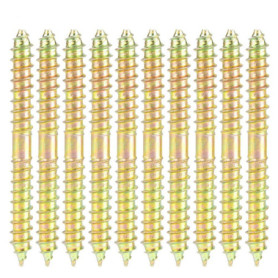 10 pièces vis à double extrémité 6 * 60mm vis de cheville vis autotaraudeuse à double extrémité pour connecteur de meubles de tr