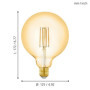 Eglo connect.z Ampoule LED E27 connectée, G125, ZigBee, contrôlable par appli et commande vocale, dimmable, blanc chaud, 650 lum