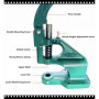 Machine à boutonnière manuelle - Outil de perforation à œillets pour tailleurs avec 3 matrices et 1500 œillets, 1500 boutonnière