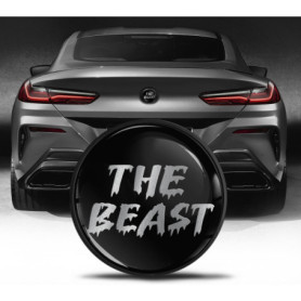 Biomar Labs Compatible avec BMW Emblème 51148219237 Plaque pour Arrière Coffre 74mm Argent Noir EZ 26