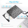 Lecteur CD/DVD Externe pour PC USB 3.0 Type-C Lecteur CD/DVD + RW Drive Portable Graveur de CD/DVD avec Port USB/SD/TF pour Wind