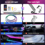 NEOVSUNY Éclairage intérieur LED en acrylique pour voiture - Éclairage d'ambiance RVB - 110 cm - 146 LED avec 219 options de scè