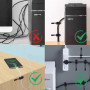 GPtzlei 50 Attaches Câbles Réglables Réutilisables, Clips de Gestion Câble Auto-Adhésifs en Nylon avec Adhésif Fort - Organiseur