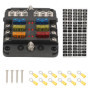 ZEALfix Porte-fusibles à 6 voies pour véhicule, boîte à fusibles pour camping-car, bateau, caravane, camping-car, remorque, dist