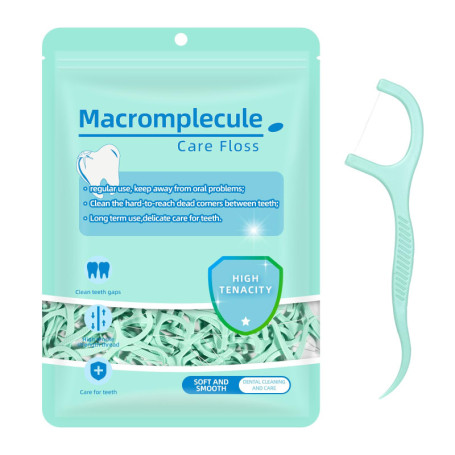 300 Pcs Fil Dentaires à la Menthe Porte, Fil Dentaire avec Manche, Cure Dent plastique, Fils Dentaires,Dental Floss Picks Fils I