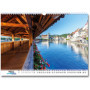 Calendrier mural suisse 2026 au format DIN A3 - Calendrier de voyage - Photos - Cadeau de Noël ou d'anniversaire - Calendrier me
