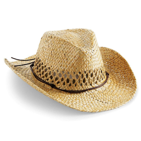 Chapeau de cowboy - Pour l'été - En paille, naturel, taille unique