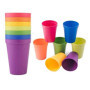 DMZK 8Pcs Gobelets Arc en Ciel Tasses en Plastique pour Enfants, Tasses Portables pour Le Voyage