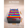 ThinkTex Trieur Document, 26 Poches Extensible, Vertical et Ouvert Sur le Dessus, Rangement Papier Administratif, Organiseur Por