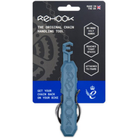Rehook - Outil de manipulation de chaîne de vélo (bleu) - Remettez votre chaîne sur votre vélo en 3 secondes - Mains propres. Id