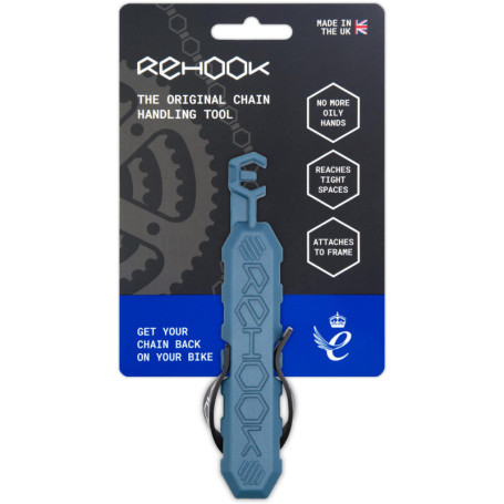 Rehook - Outil de manipulation de chaîne de vélo (bleu) - Remettez votre chaîne sur votre vélo en 3 secondes - Mains propres. Id
