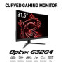 msi Optix G32C4 80 cm (31.5") 1920 x 1080 Pixels Full HD Incurvé Mat Noir