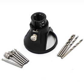 Kit découpe plaque de bois Dremel Outils rotatry Multi HSS forage Fraise Accessoir Précis rotatif à découper Positionneur