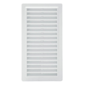 Grille en plastique encastrée avec dos en maille 25x12 cm.