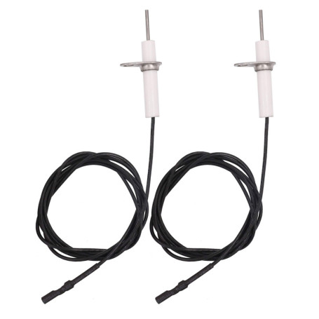 Meter Star 2Pc 38" Ignitor Wire - Remplacement de l’Assemblage d’électrode en céramique, Ignition Electrode Can DIY Bending for 