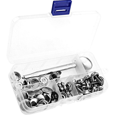 15mm Bateau Housse de Fermeture à Pression sur Toile en INOX 2 outils de réglage pour Presse à vis kit boutons