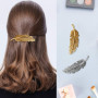 Pinces à Cheveux en Métal Géométrique Barretes à Cheveux Feuille Plume Cercle Triangle Infini Lune Forme Épingles à Cheveux pour