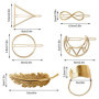 Pinces à Cheveux en Métal Géométrique Barretes à Cheveux Feuille Plume Cercle Triangle Infini Lune Forme Épingles à Cheveux pour