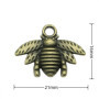 EPRHAY Lot de 50 Pendentif Abeille en Alliage de Bronze Antique en forme d'abeille et Abeille en Bronze Antique