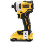 DEWALT - Visseuse à chocs compacte Brushless XR 18V, avec 2 batteries Li-ION 3.0Ah et coffret TSTAK, DCF809L2T-QW