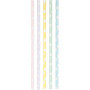 Folia Paille en Papier Pastel Dots, Longueur : 200 mm Noir